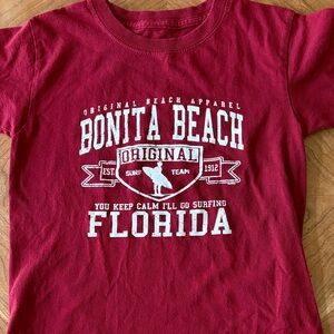 Bonita Beach Kids Surf Team Red T-Shirt